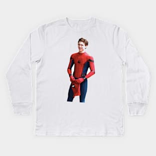 Tom Holland Spiderman Kids Long Sleeve T-Shirt